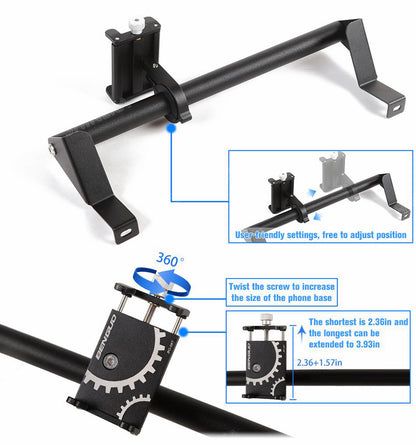 SHINEKA GPS Bracket For Jeep Gladiator JT 2018+ Car Mobile Phone Support Holder