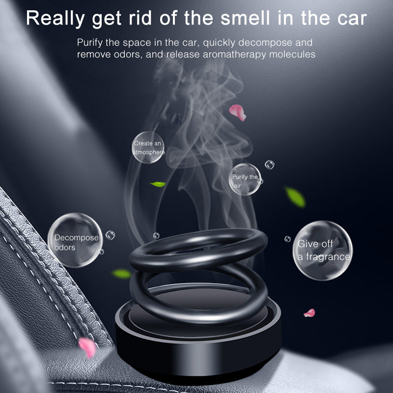 Car Air Freshener Smell Car Aromatherapy Solar Auto Rotating Perfume