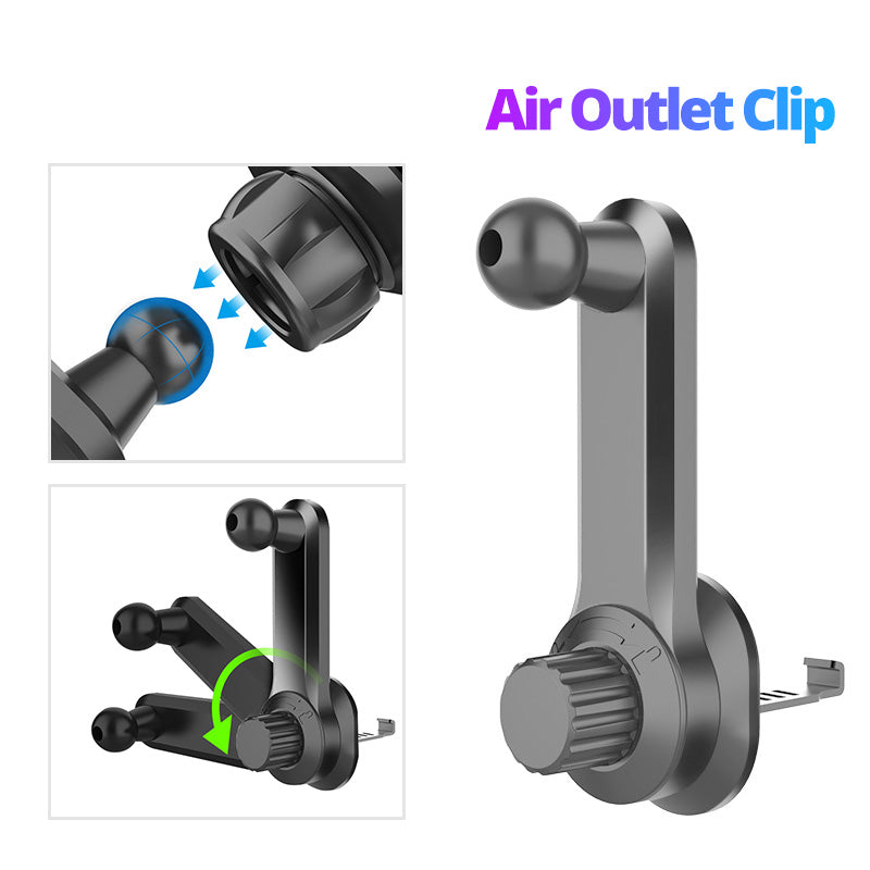 ANMONE Universal Car Air Vent Clip Mount 17mm Ball Head for Phone