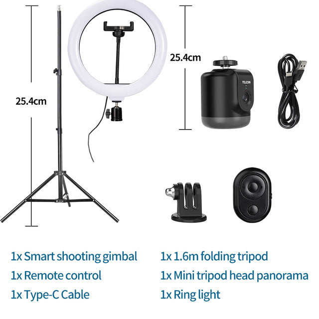 AI Smart Shooting Gimbal Selfie 360° Rotation Auto Face Tracking Holder