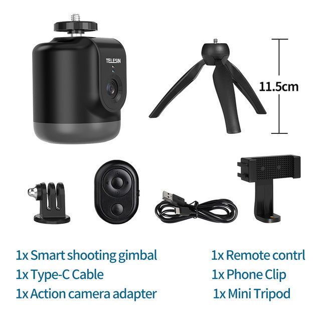 AI Smart Shooting Gimbal Selfie 360° Rotation Auto Face Tracking Holder